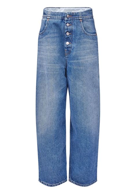 Blue button-up straight jeans Mm6 maison margiela - women MM6 MAISON MARGIELA | S52LA0235M30018965